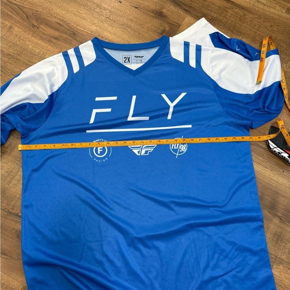 FLY Racing. Men’s  Blue and White Shirt - Picture 2 of 7
